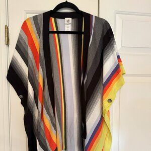 CAbi Serape Poncho Multicolor Cardigan #5990 XS/S